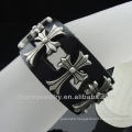 Leather Wrist Band Handmade Jewelry Antique Men's Black Genuine Leather Bracelets BGL-029